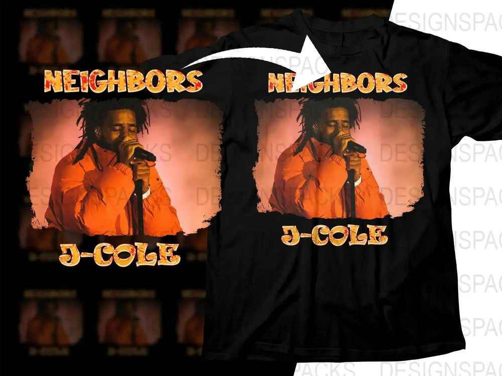 Neighbors J. Cole Graphic Print Illustration Png Digital Download
