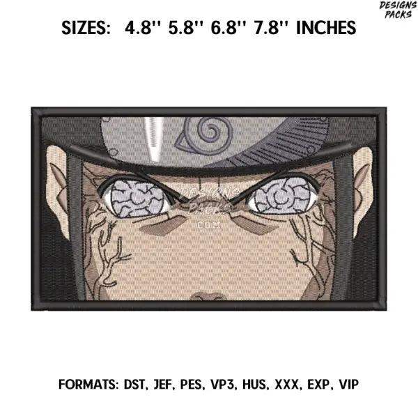 Neji Hyuga Eyes Embroidery Design File Pes, Anime design Naruto, Embroidery Pattern. Anime Naruto art, Anime Pes Design