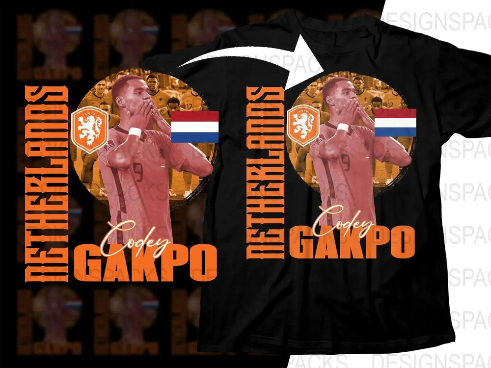 Netherlands Cody Gakpo Football Celebration Soccer Png Digital Download