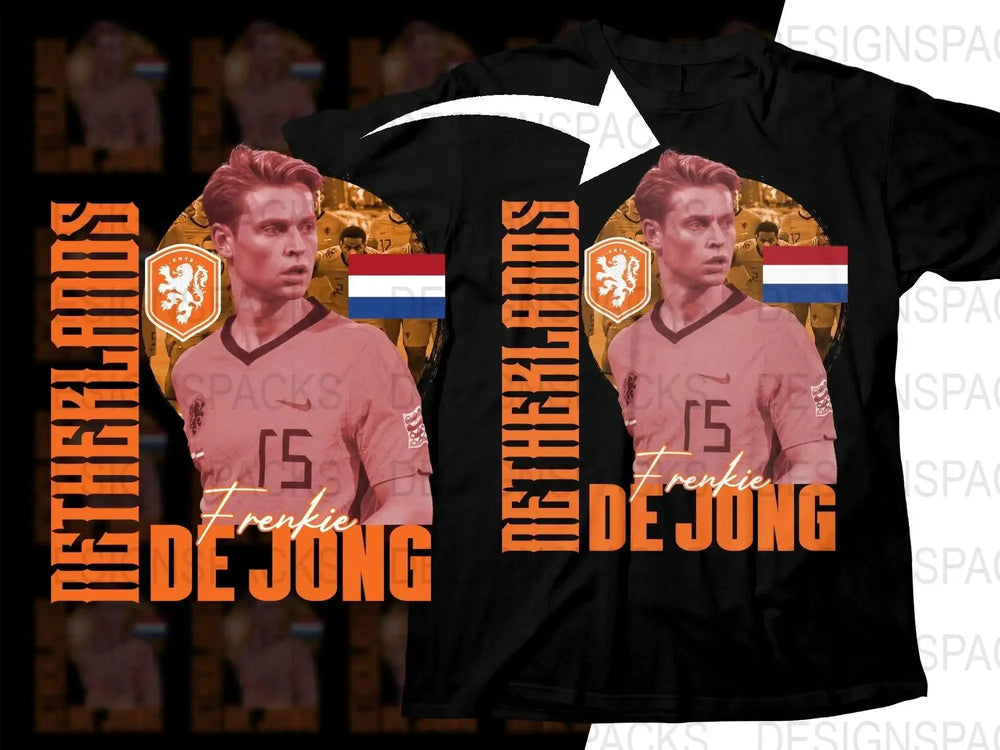 Netherlands Frenkie De Jong Graphic Soccer Soccer Png Digital Download