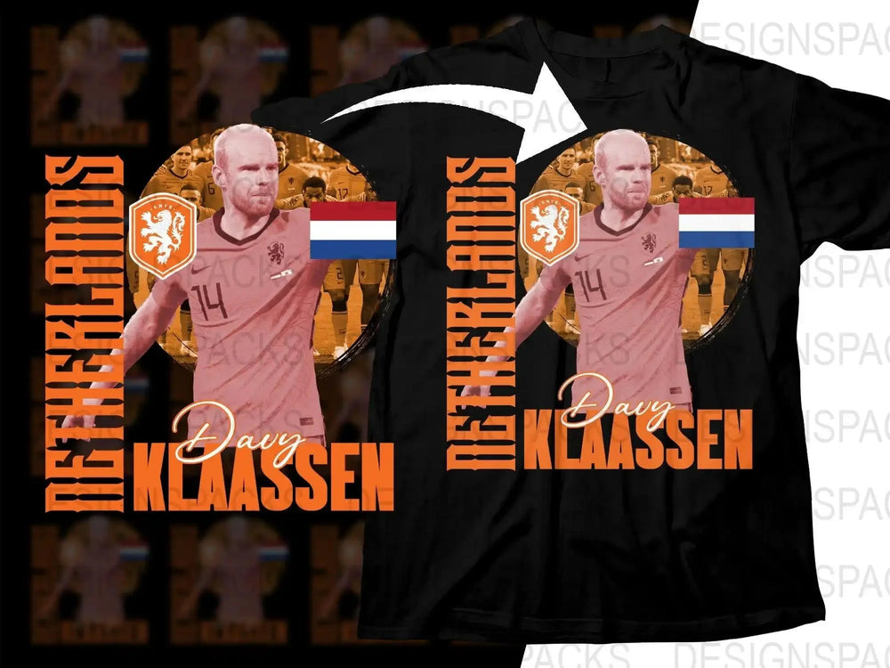 Netherlands Soccer Team Davy Klaassen Graphic Soccer Png Digital Download