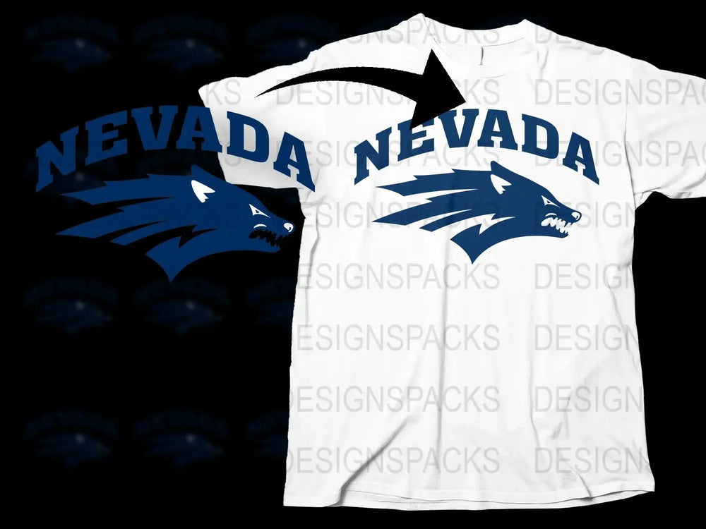 Nevada Wolf Pack College Football Png Digital Download