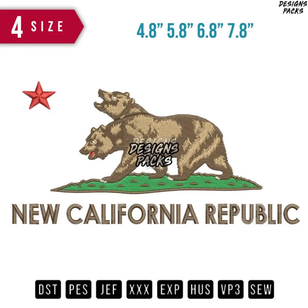 New California Republic Logo Embroidery Design