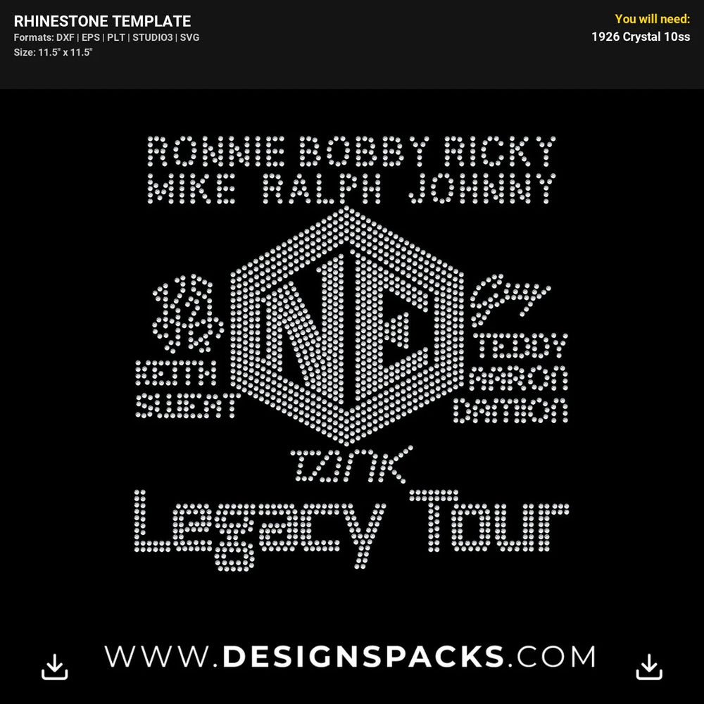 New Edition Legacy Tour Updated Rhinestone Digital Template