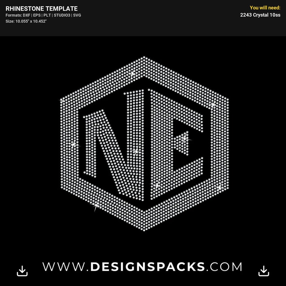 New Edition Logo Rhinestone Digital Template