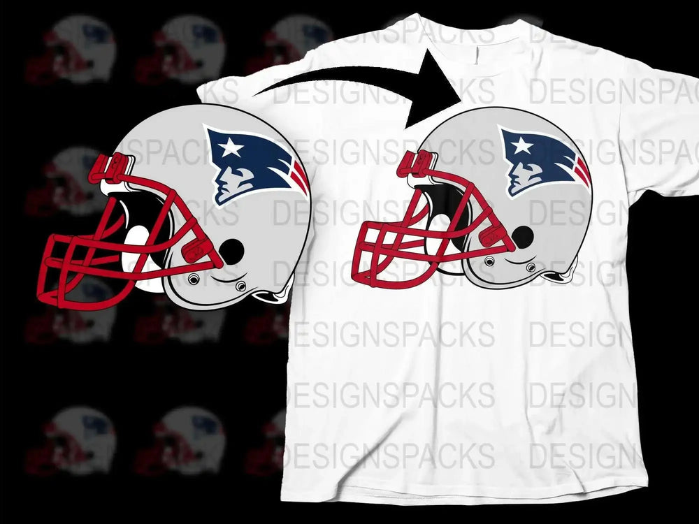 New England Patriots Helmet Graphic T-Shirt, Sports Fan Apparel, Football Team Tee, Casual Wear
