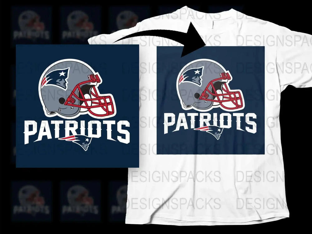 New England Patriots T-Shirt, Vintage Helmet Logo, Men's Graphic Tee, Sports Fan Gift, Navy Blue