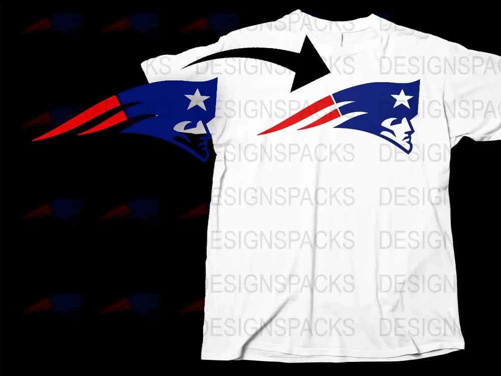 Patriotic Football Team Graphic T-Shirt, Red and Blue Design, Sports Fan Apparel, Casual Wear