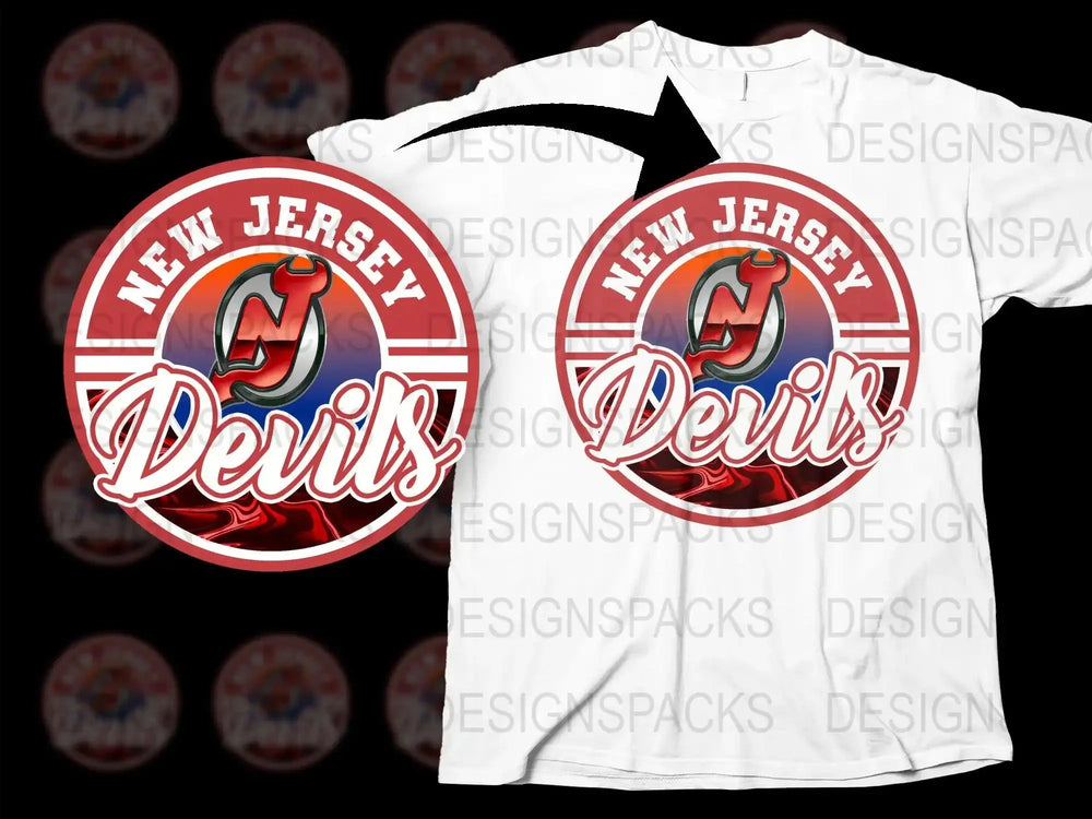 New Jersey Devils Iconic Logo Design Sports Png Digital Download