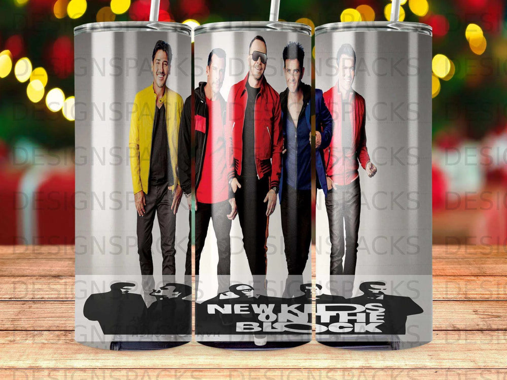 New Kids On The Block Band Icon Tumbler Digital Wrap Design