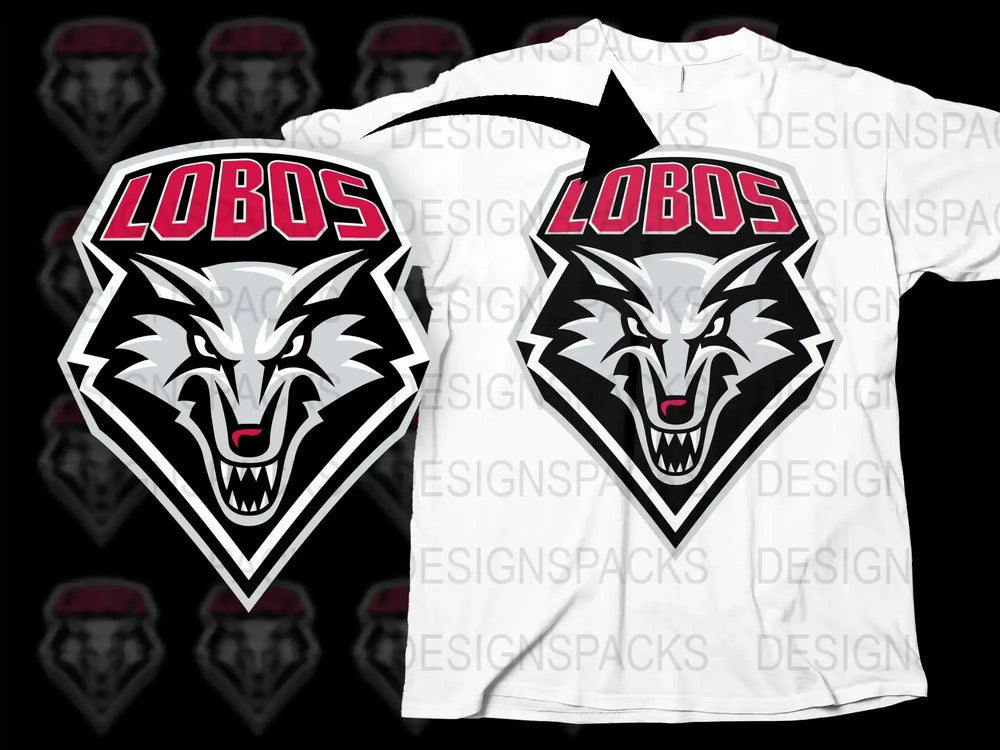 New Mexico Lobos College Football Png Digital Download