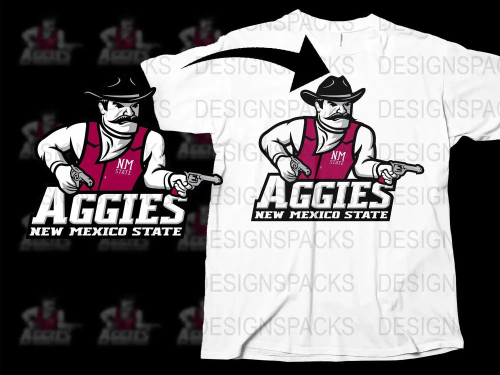New Mexico State Aggies College Football Png Digital Download