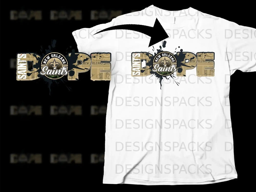 New Orleans Saints Dope Typography Graphic Shirt