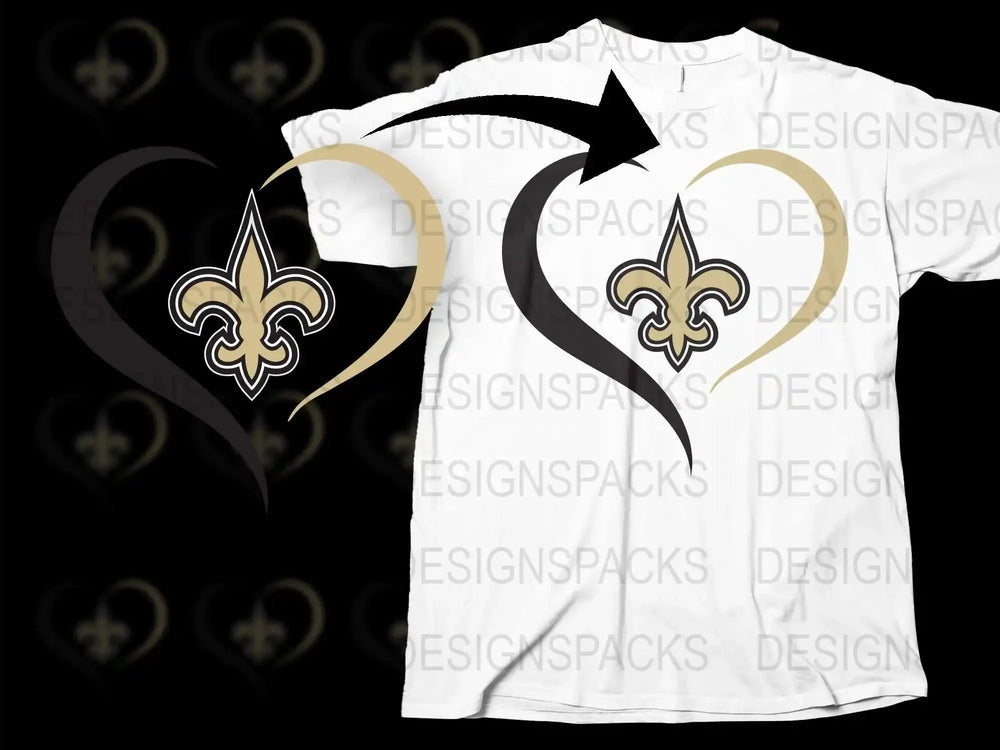 New Orleans Fleur-de-lis Graphic T-Shirt, Gold and Black Design, Unisex Cotton Tee, Stylish Casual Wear