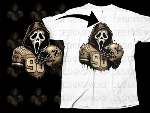 New Orleans Football Grim Reaper T-Shirt, Unique Sports Fan Gift, Graphic Tee
