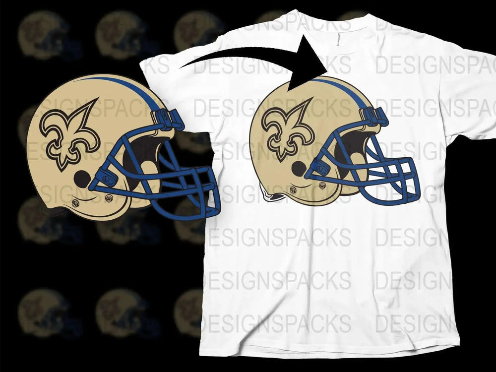 New Orleans Football Helmet Graphic T-Shirt, Sports Fan Tee, Casual Athletic Apparel, Unisex Design