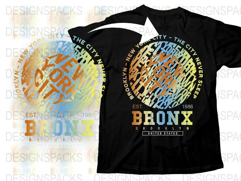 New York City The City Never Sleep Bronx Png Digital Download