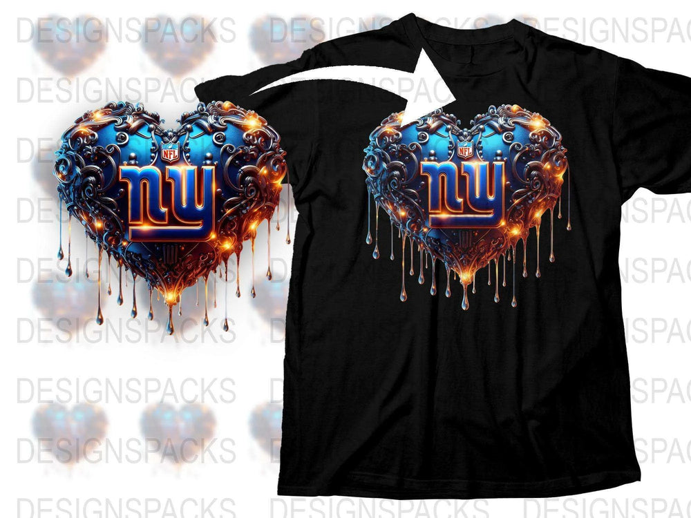 Gothic Heart T-Shirt, Blue Flame Dripping Heart Graphic Tee, Urban Streetwear, Unisex Fashion Top