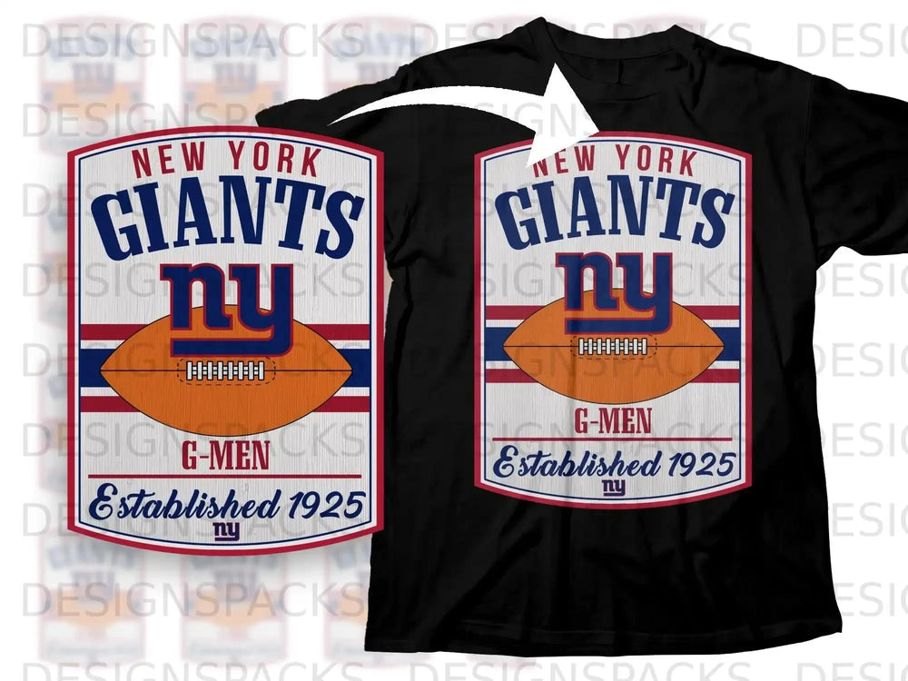 New York Giants G-Men Established 1925 Football Shirt