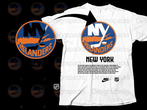 New York Islanders T-Shirt, Vintage Logo Tee, NHL Hockey Apparel, Men's Sports Fashion, Collectible Clothing, White Graphic Shirt