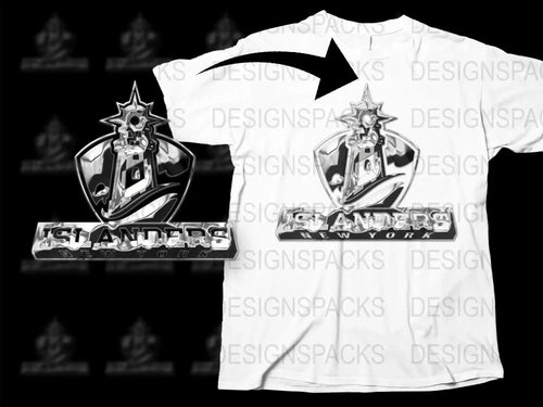 New York Islanders Shiny Logo Graphic Png Digital Download