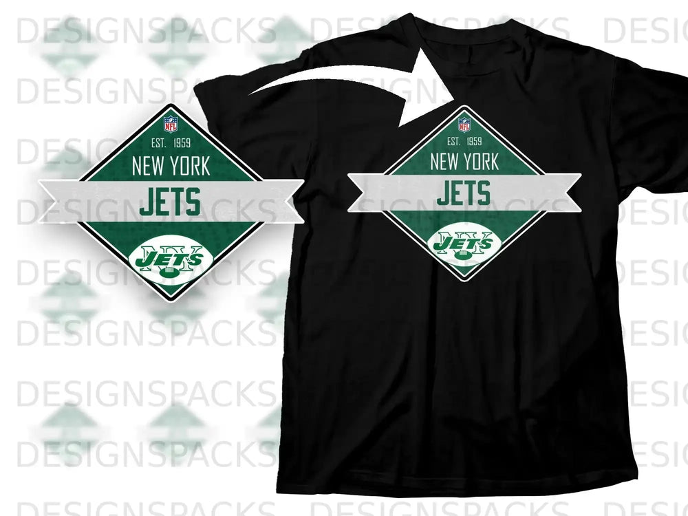 New York Jets Est 1959 Diamond Logo Graphic T-Shirt