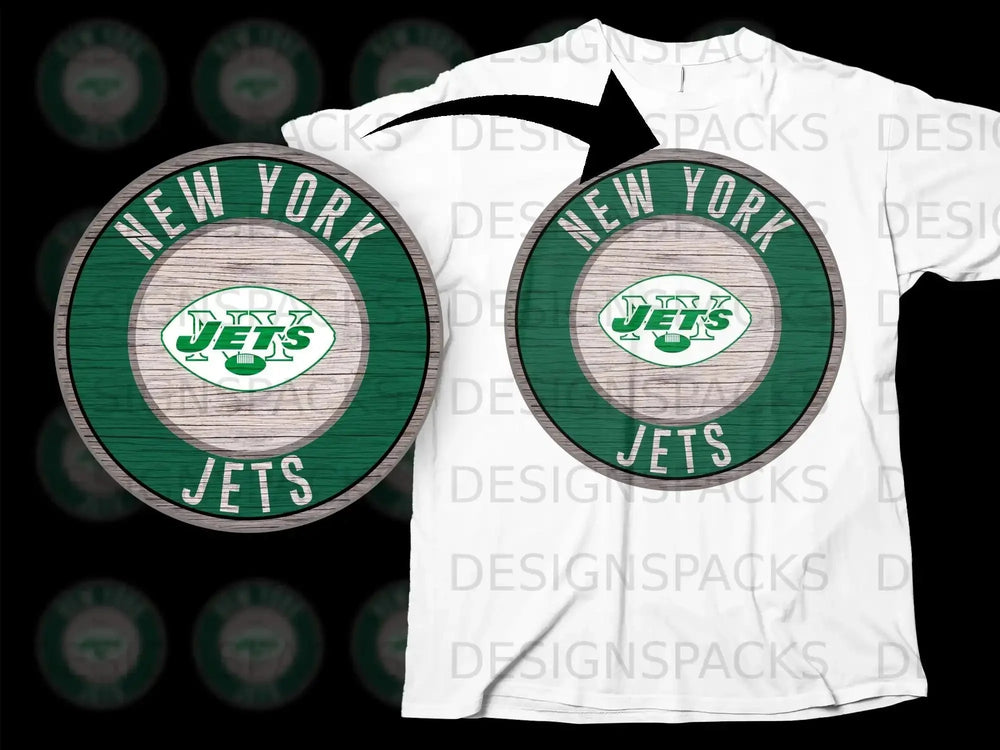 New York Jets Circular Logo Design T-Shirt Product