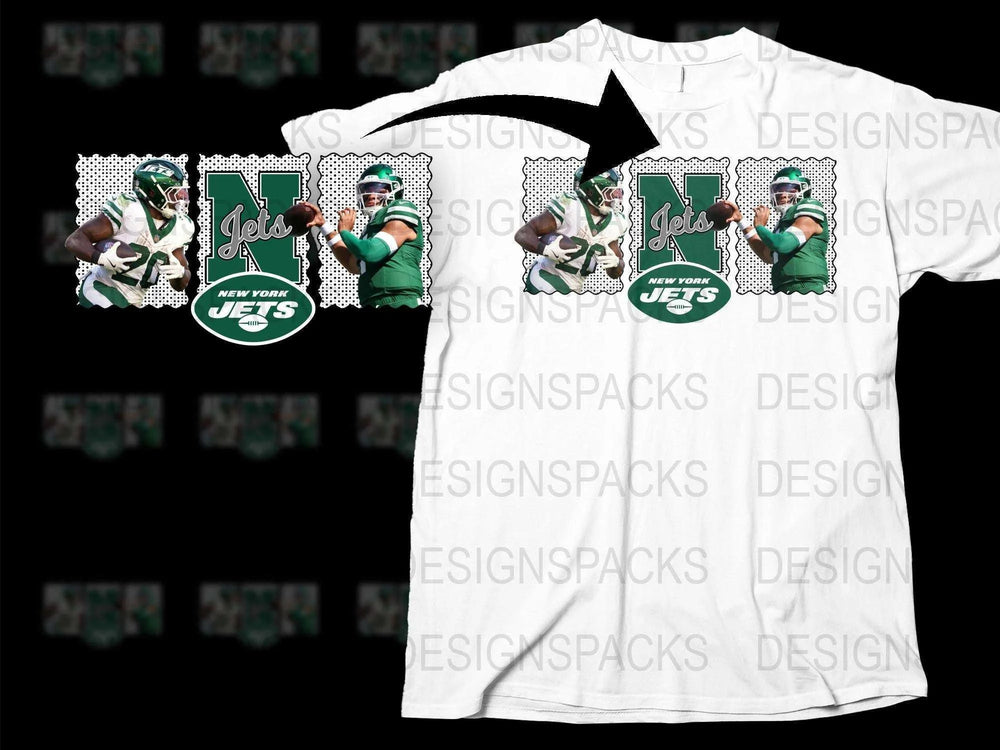 New York Jets Inspired T-Shirt, Football Fan Graphic Tee, Sports Team Apparel, Athletic Casual Wear