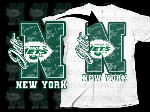 New York Jets N Logo Design T-shirt