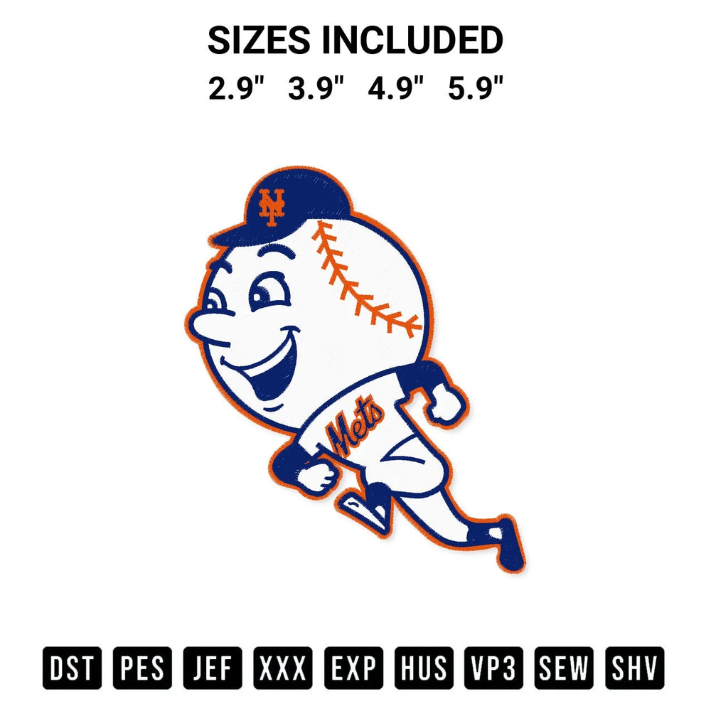 New York Mets Mascot Embroidery Design