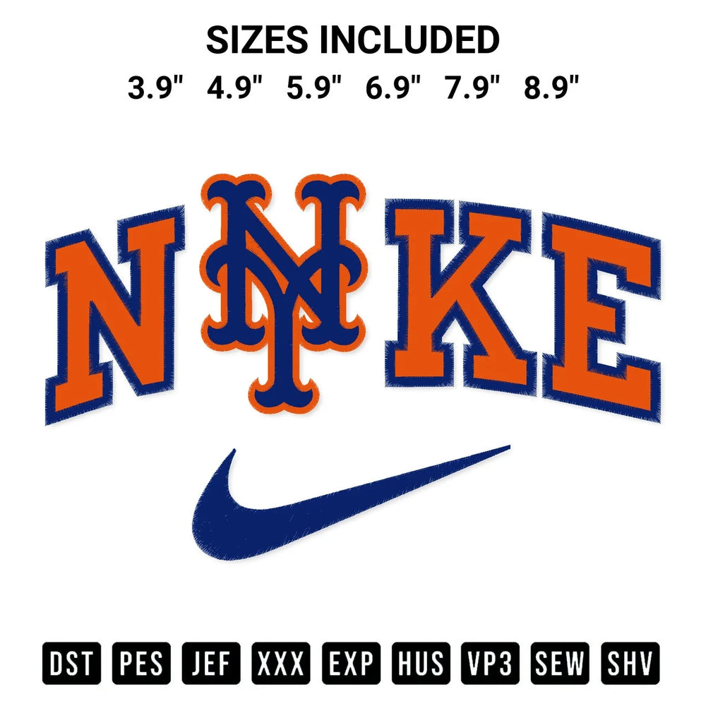 New York Mets X Nike Embroidery Design