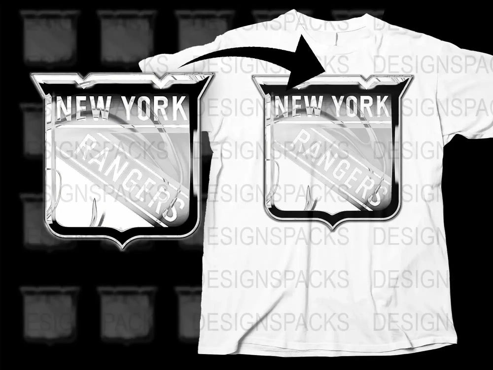New York Rangers Custom Design Graphic Png Digital Download