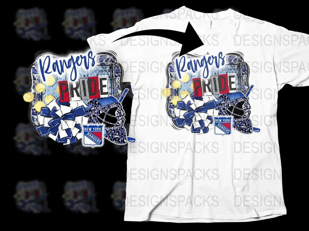 New York Rangers Pride Graphic Design Png Digital Download