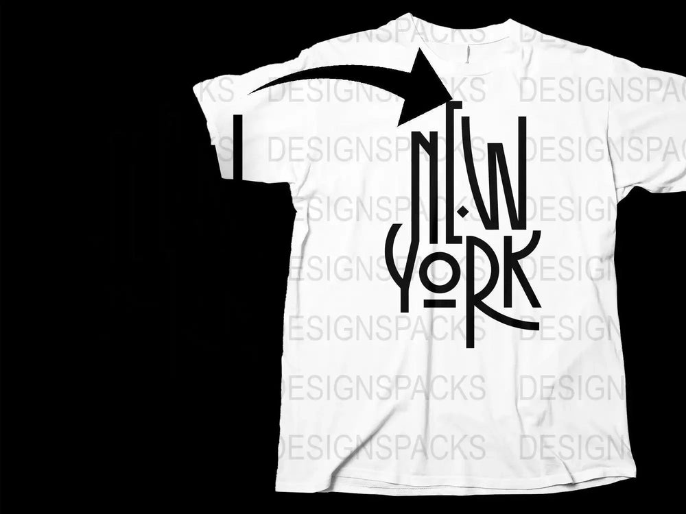 New York Retro Logo Design Graphic Casual Png Digital Download