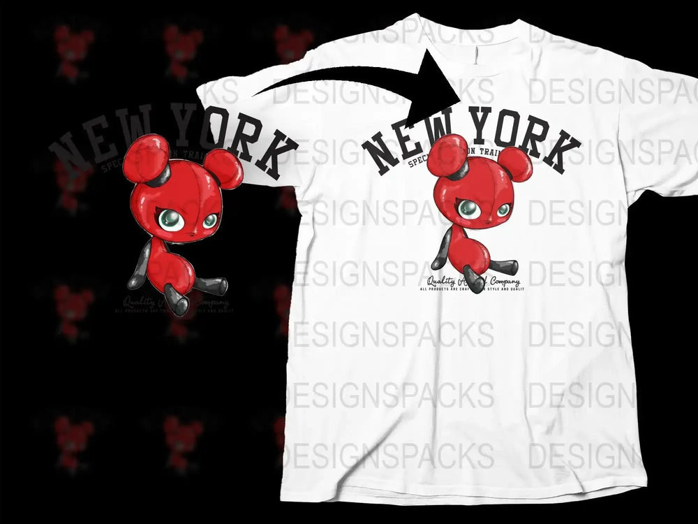 New York Special Edition Red Character Png Digital Download