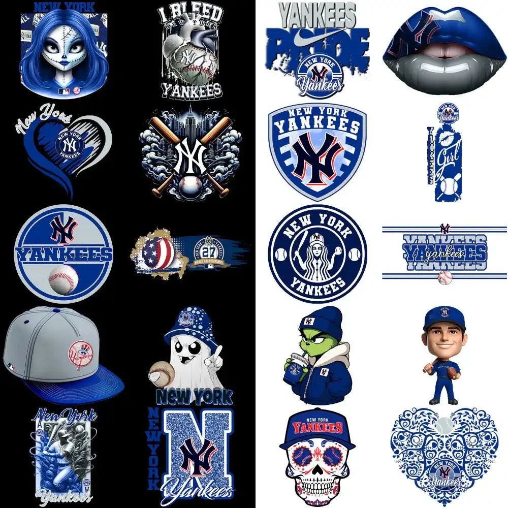 58 New York Yankees Baseball Designs Bundle PNG