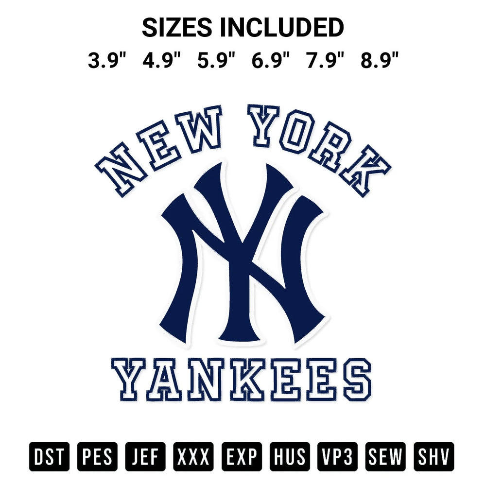 New York Yankees Team Embroidery Design