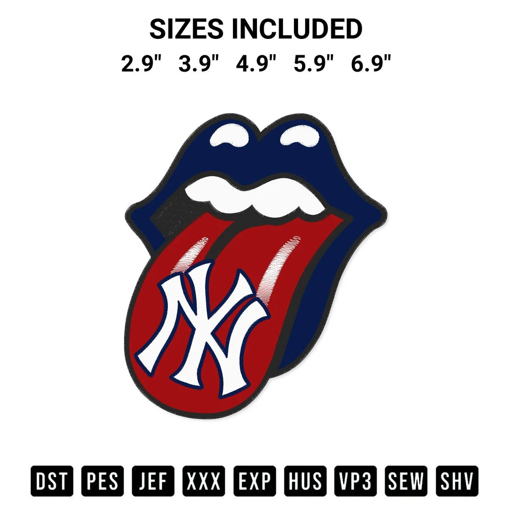 New York Yankees Tongue Embroidery Design