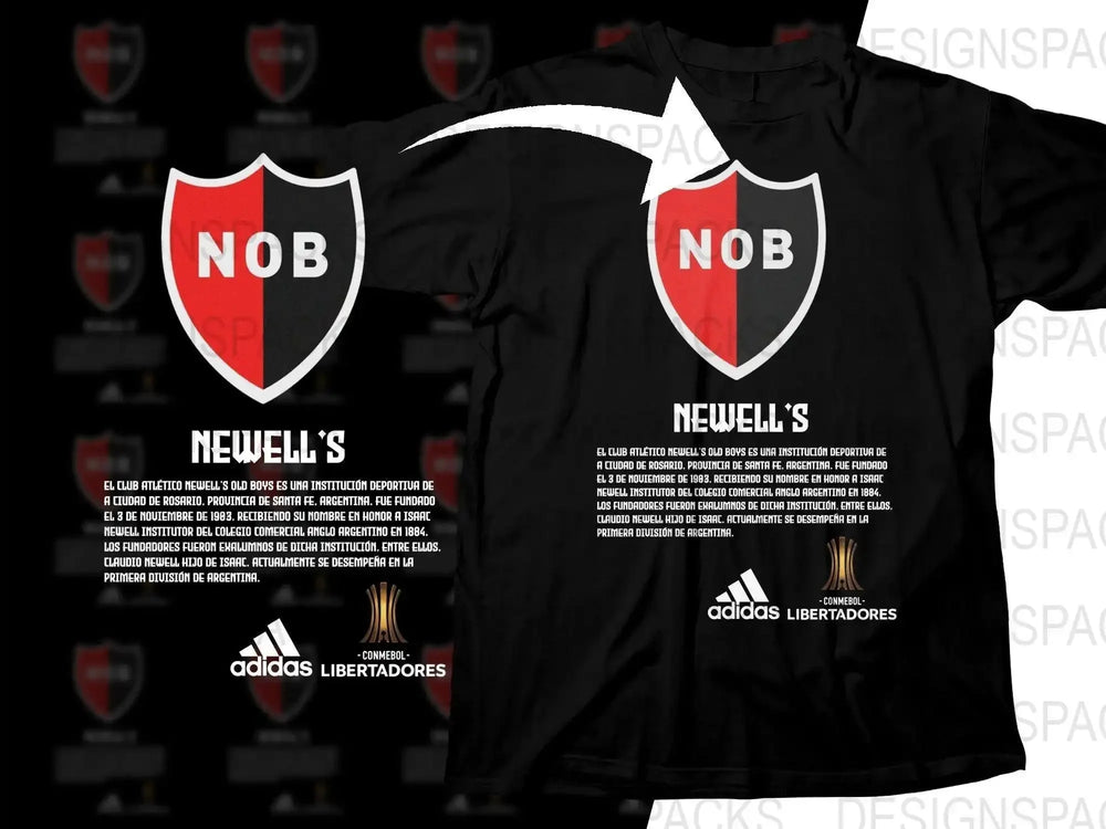 Newell's Old Boys Soccer Team Crest Graphic Png Digital Download