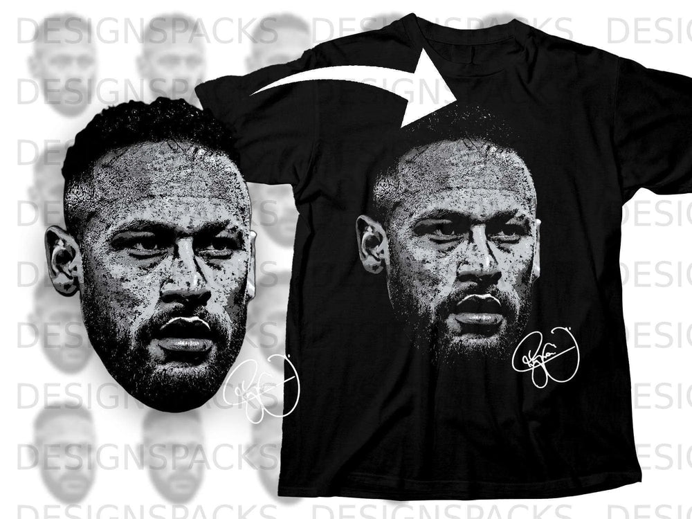 Detailed Graphic Cristiano Ronaldo Face T-Shirt