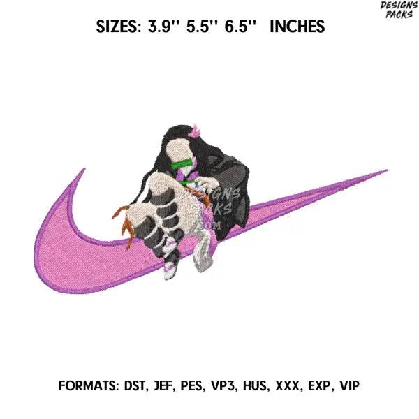 Nezuko Embroidery Design File, Kimetsu no yaiba Anime Embroidery Design, Demon Slayer Embroidery, Anime Pes Design File