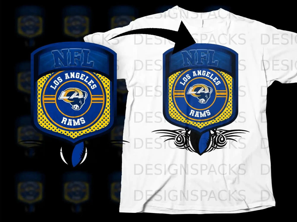 Los Angeles Rams NFL Logo Graphic Designed T-shirt