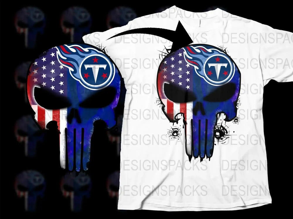 NFL Team Football Punisher Logo Graphic Png Digital Download