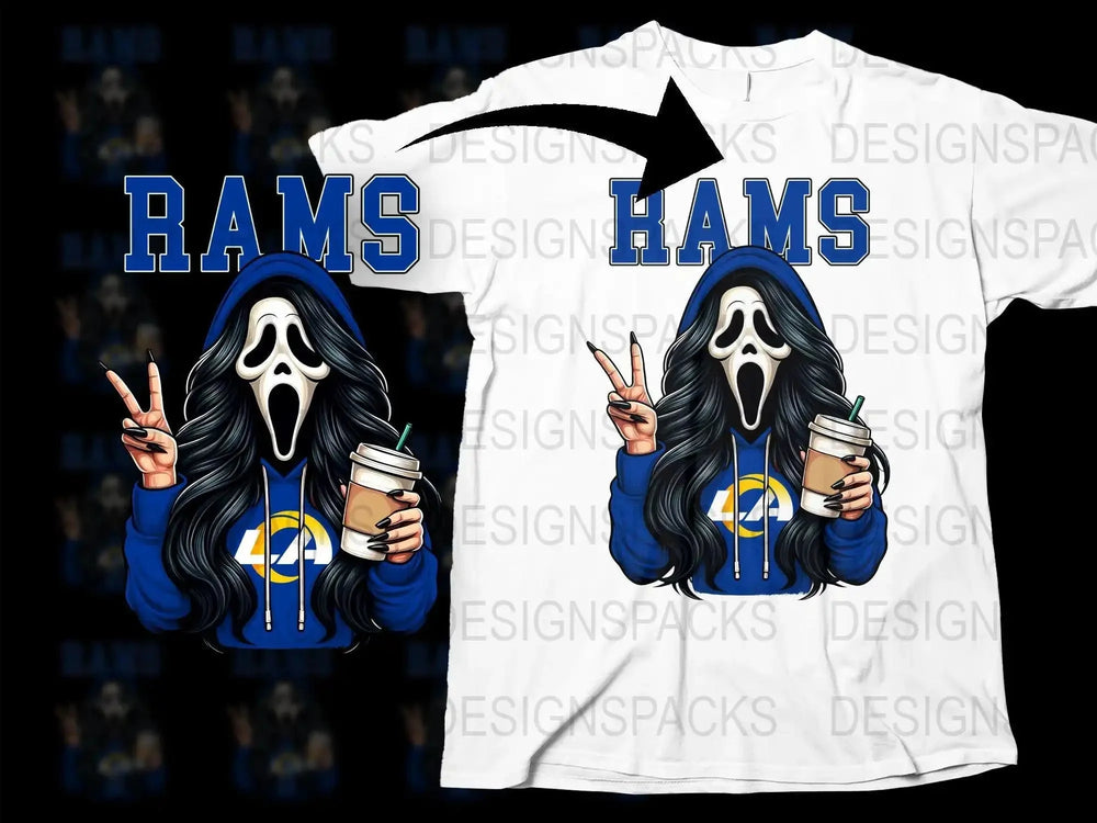 NFL Team GhostFace Scream Girl Graphic Png Digital Download