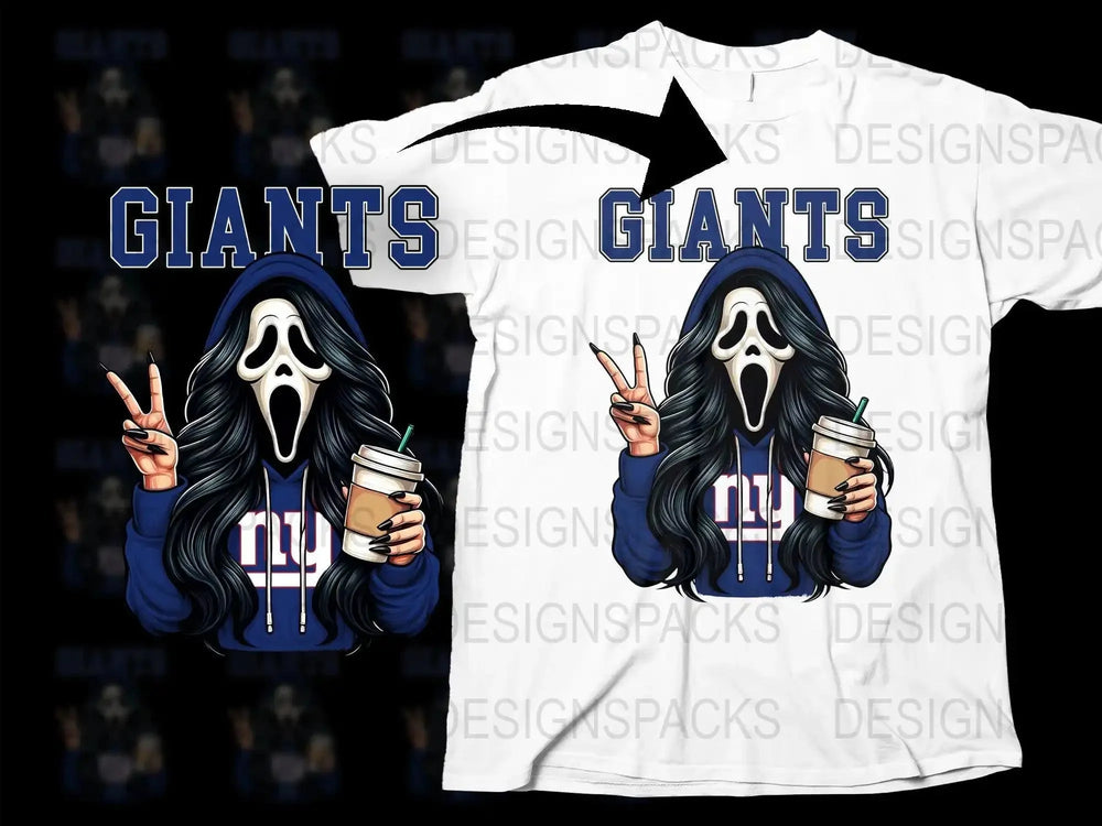NFL Team GhostFace Scream Girl Png Digital Download