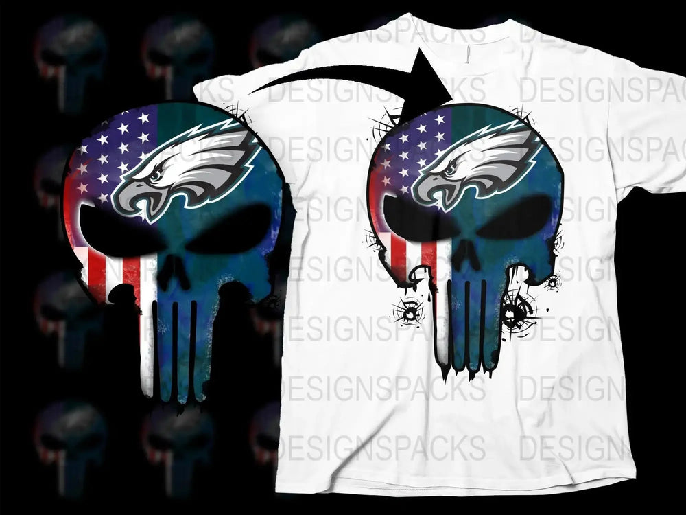 NFL Team Punisher Logo American Flag Football Png Digital Download