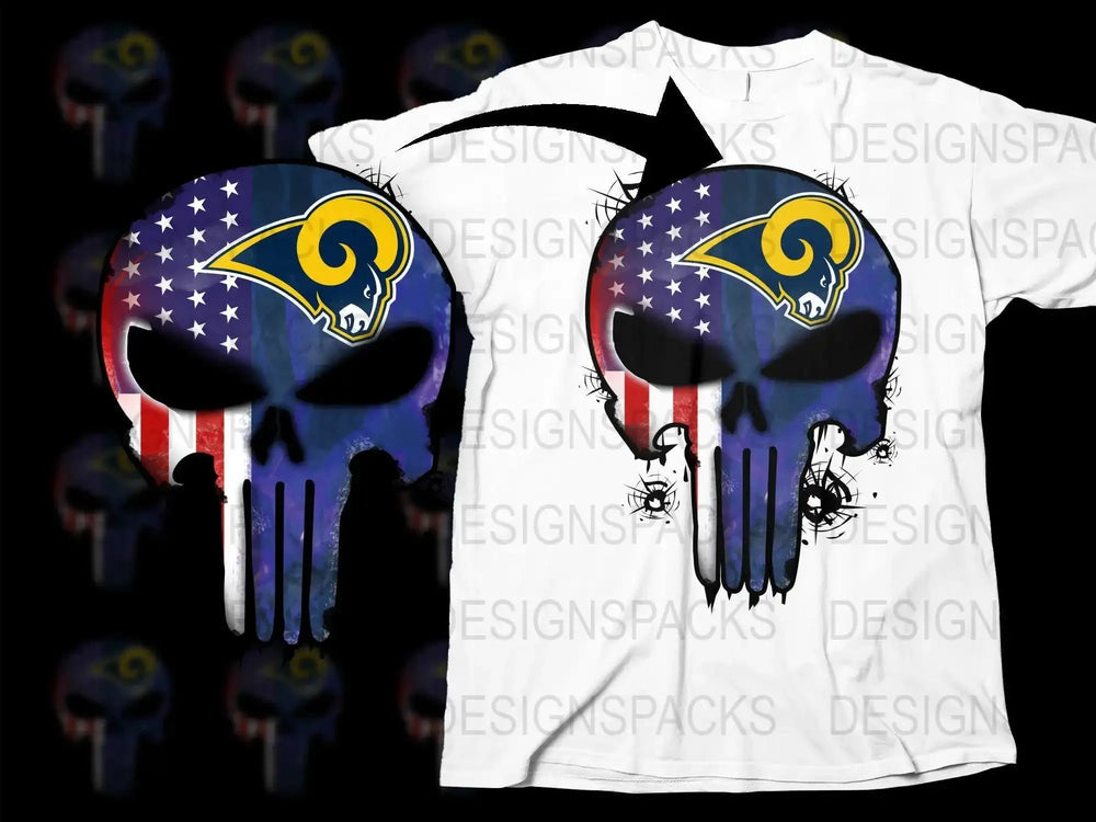 NFL Team Skull Design Punisher Png Digital Download