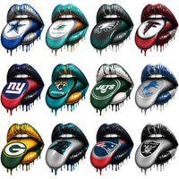 Load image into Gallery viewer, 32 Football Teams Logo Dripping Lips Tongue Out Designs Bundle PNG
