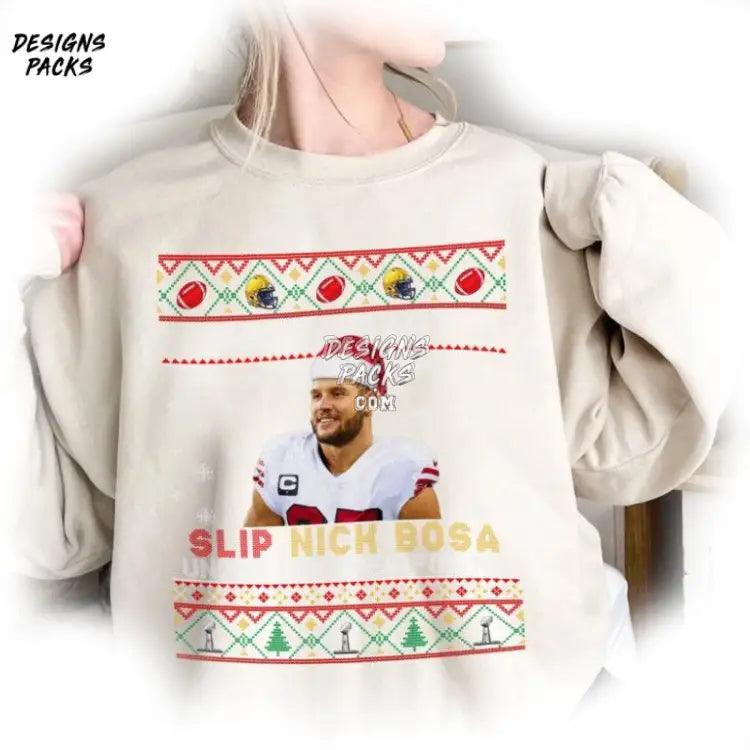 Nick Bosa San Francisco Football Christmas Png Design