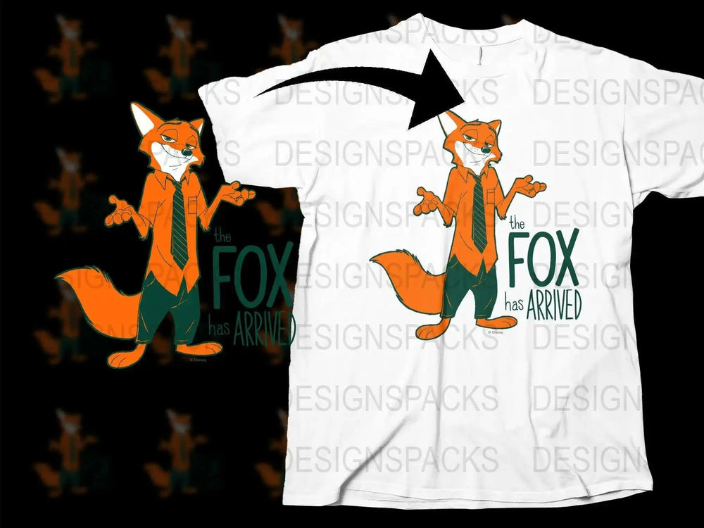 Fox Graphic T-Shirt, Cool Animal Design Tee, The Fox Has Arrived Shirt, Unique Fox Illustration, Casual Wear, Unisex Fashion Top